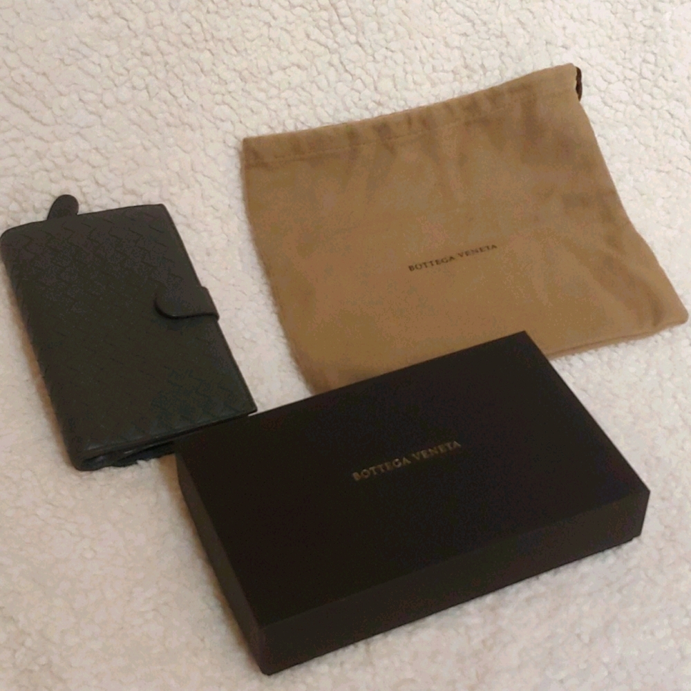 Gray Bottega Venetta French style wallet